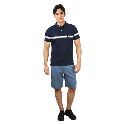 Men's Embroidered Bold Polo - Slim Fit, Cotton Lycra Pique