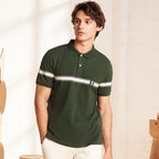 Giordano Men's Embroidered Bold Polo - Slim Fit, Cotton Lycra Pique-Multicolor
