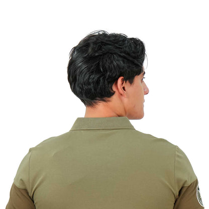 Men's Embroidered Bold Polo - Slim Fit, Cotton Lycra Pique