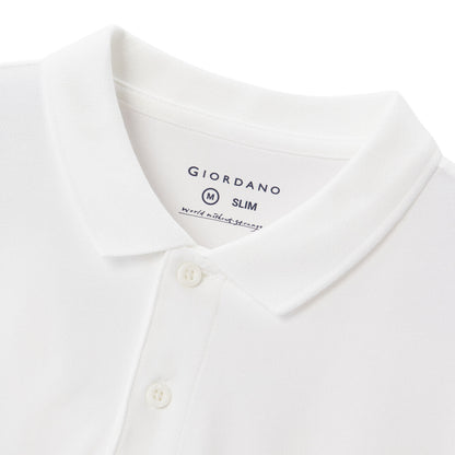 Men's Embroidered Bold Polo - Slim Fit, Cotton Lycra Pique