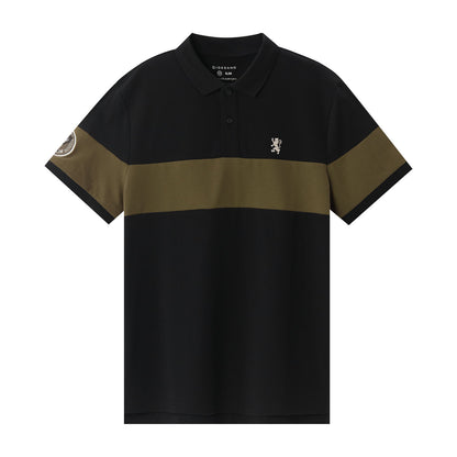 Men's Embroidered Bold Polo - Slim Fit, Cotton Lycra Pique
