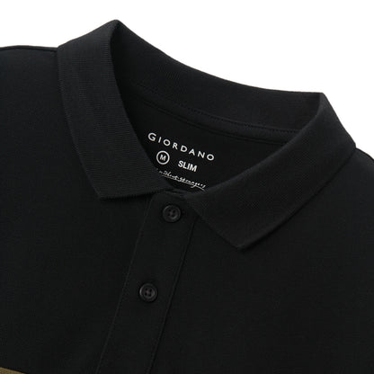 Men's Embroidered Bold Polo - Slim Fit, Cotton Lycra Pique