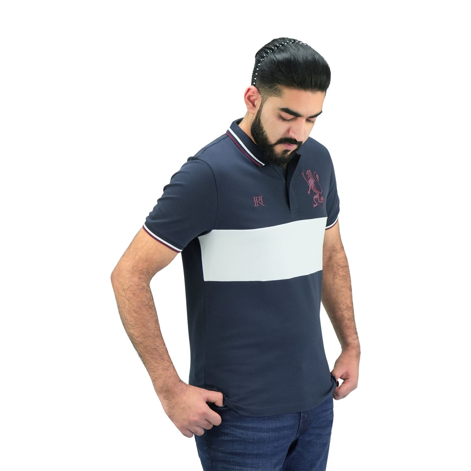 Giordano Men's Slim Fit Polo - Union Jack Embroidery-Multicolor