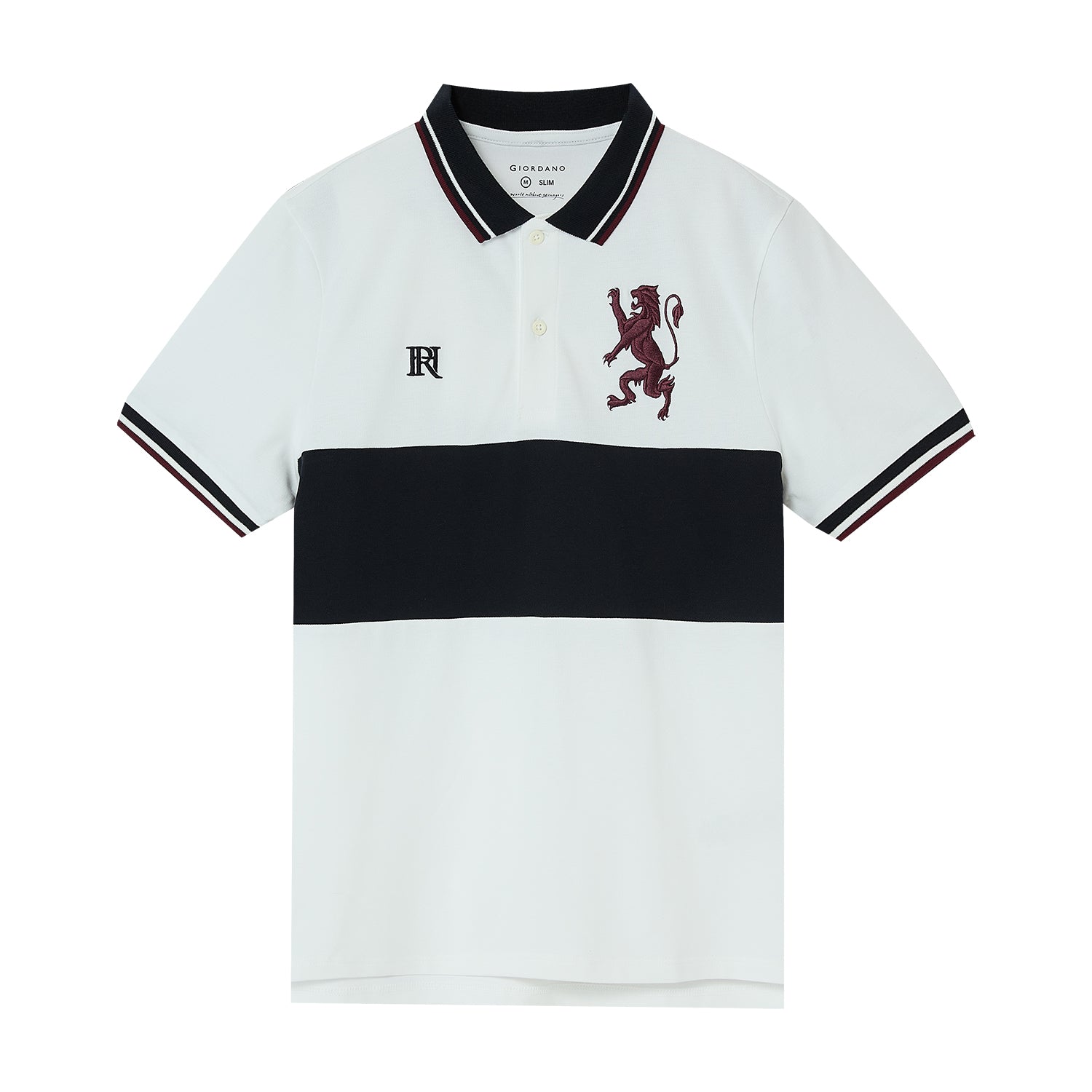 Giordano Men's Slim Fit Polo - Union Jack Embroidery-Multicolor