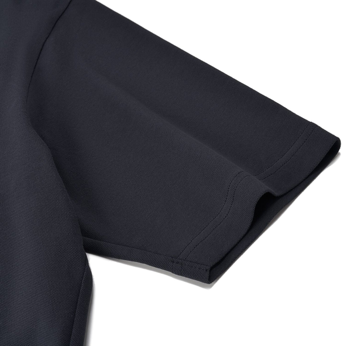 Men’S Relaxed Fit Cotton-Lycra Piqué Polo With Woven Collar