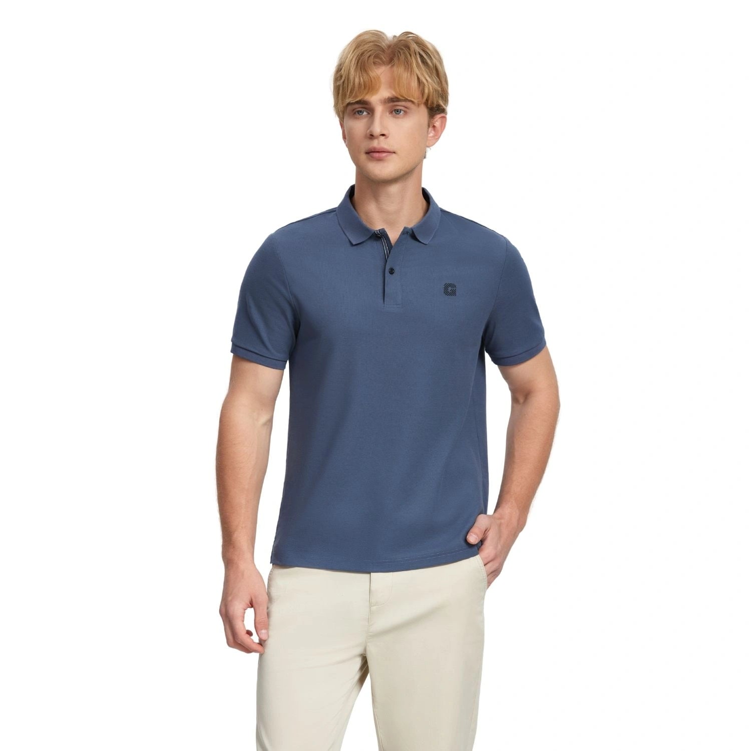 Men's Cotton Blend Pique Knit Short Sleeve Polo