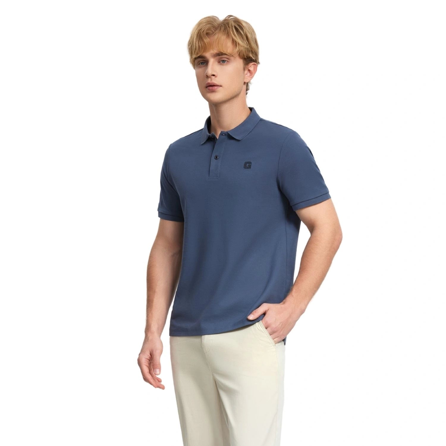 Men's Cotton Blend Pique Knit Short Sleeve Polo