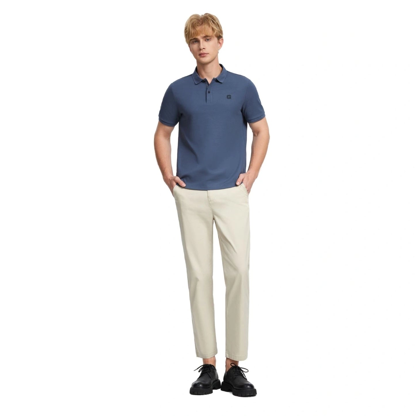 Men's Cotton Blend Pique Knit Short Sleeve Polo