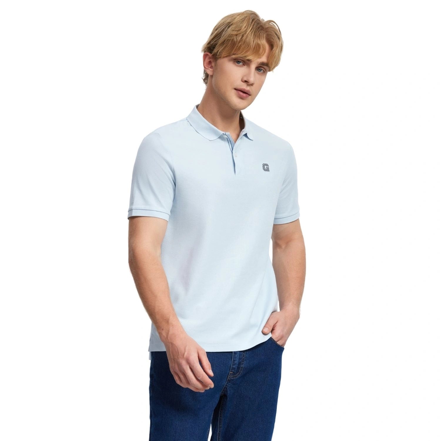 Men's Cotton Blend Pique Knit Short Sleeve Polo