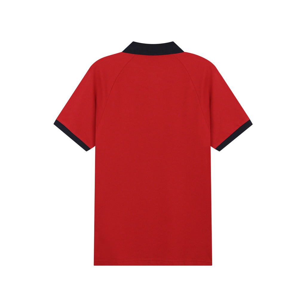 Men Slim Cotton Lycra World Cup Red Polo