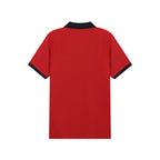 Men Slim Cotton Lycra World Cup Red Polo