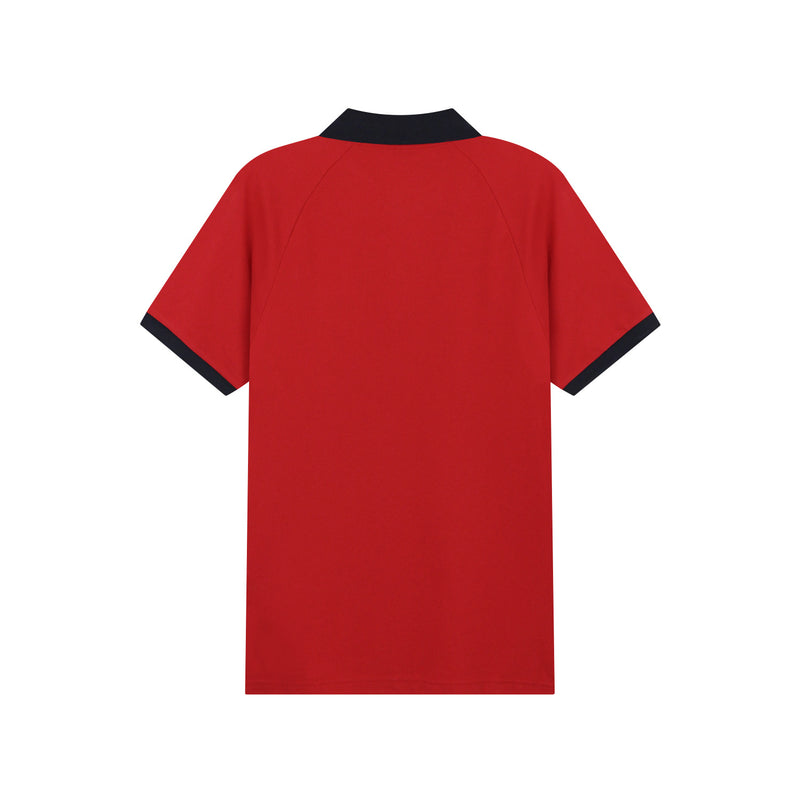 Men Slim Cotton Lycra World Cup Red Polo