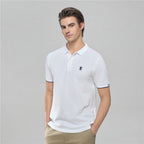 Men’S Cotton Slim Pique Polo With Small Lion Embroidery