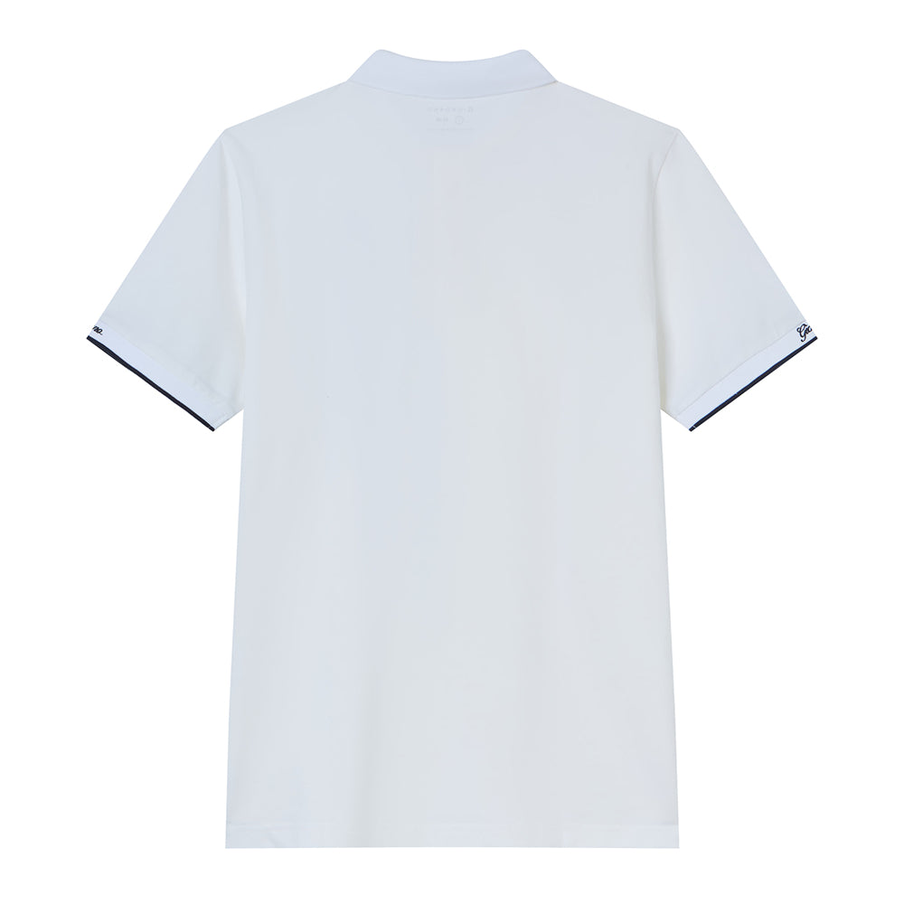 Men’S Cotton Slim Pique Polo With Small Lion Embroidery