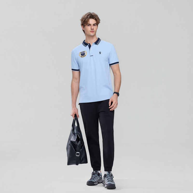 Men's Cotton Slim Fit Polo With Embroidery