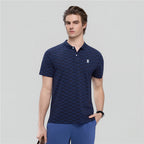 Men’S Cotton Slim Pique Polo With Pattern Print