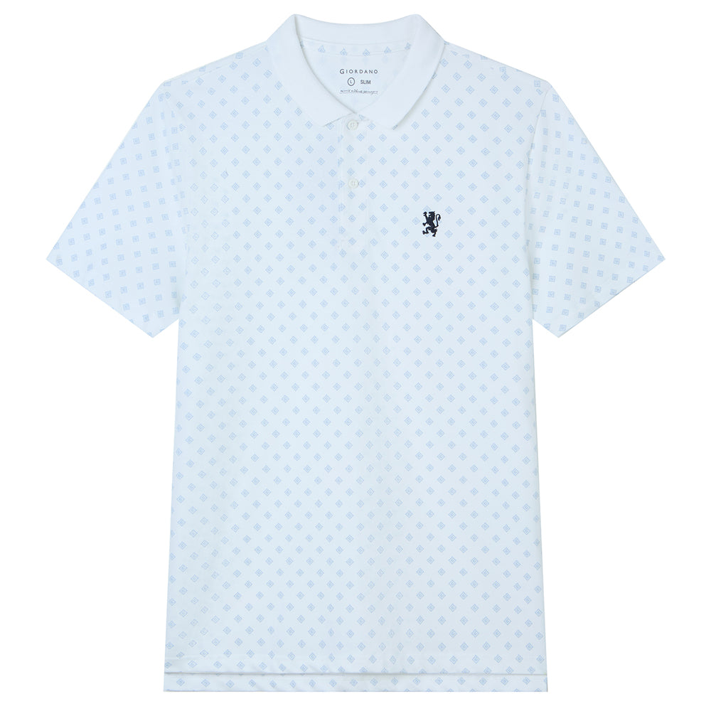 Men’S Cotton All Over Patter Print Polo