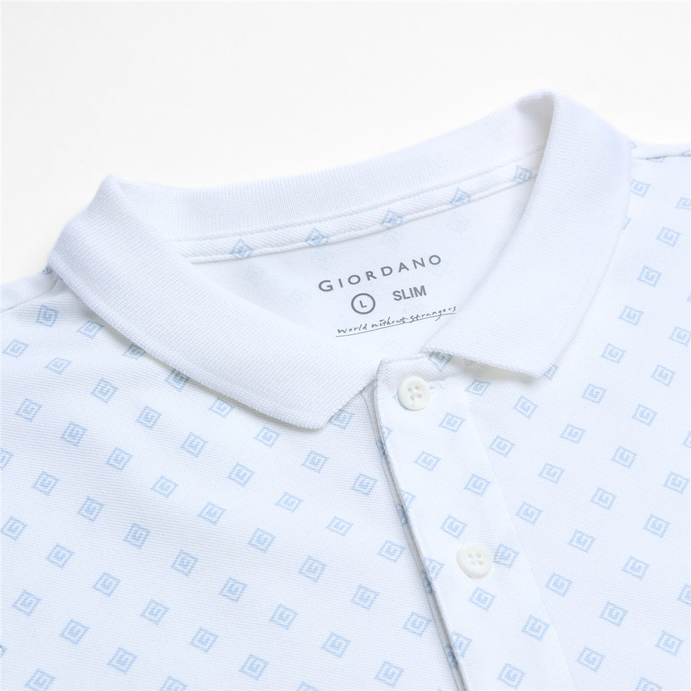 Men’S Cotton All Over Patter Print Polo