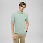Men’s Slim Fit 3D Lion Embroidery Lycra Pique Polo