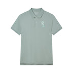 Men’s Slim Fit 3D Lion Embroidery Lycra Pique Polo