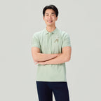 Men’s Slim Fit 3D Lion Embroidery Lycra Pique Polo