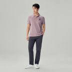 Men’s Slim Fit 3D Lion Embroidery Lycra Pique Polo
