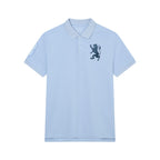Men’s Slim Fit 3D Lion Embroidery Lycra Pique Polo