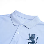 Men’s Slim Fit 3D Lion Embroidery Lycra Pique Polo