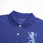 Men’s Slim Fit 3D Lion Embroidery Lycra Pique Polo
