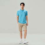 Men’s Slim Fit 3D Lion Embroidery Lycra Pique Polo