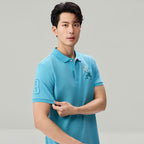 Men’s Slim Fit 3D Lion Embroidery Lycra Pique Polo