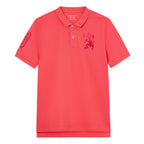 Men’s Slim Fit 3D Lion Embroidery Lycra Pique Polo