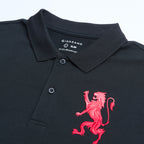 Men’s Slim Fit 3D Lion Embroidery Lycra Pique Polo