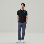 Men’s Slim Fit 3D Lion Embroidery Lycra Pique Polo
