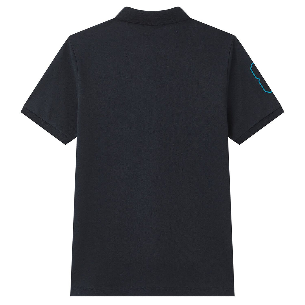 Men’s Slim Fit 3D Lion Embroidery Lycra Pique Polo
