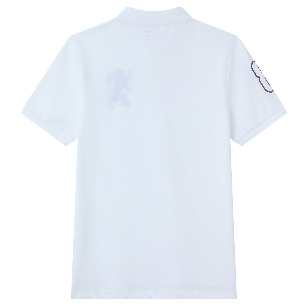 Men’s Slim Fit 3D Lion Embroidery Lycra Pique Polo