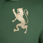 Men’s Slim Fit 3D Lion Embroidery Lycra Pique Polo