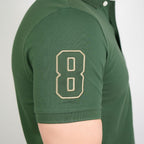 Men’s Slim Fit 3D Lion Embroidery Lycra Pique Polo
