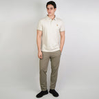 Men Slim Cotton Embroidered Pique Polo