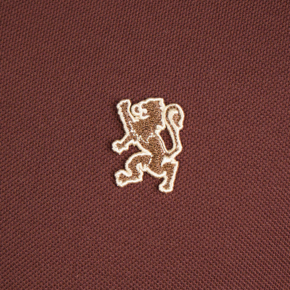Men’s Cotton Slim Performance Polo with Small Lion Embroidery