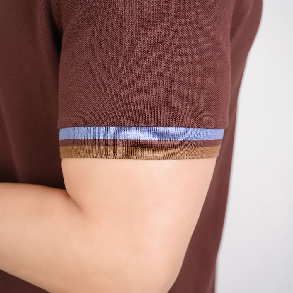 Men’s Cotton Slim Performance Polo with Small Lion Embroidery