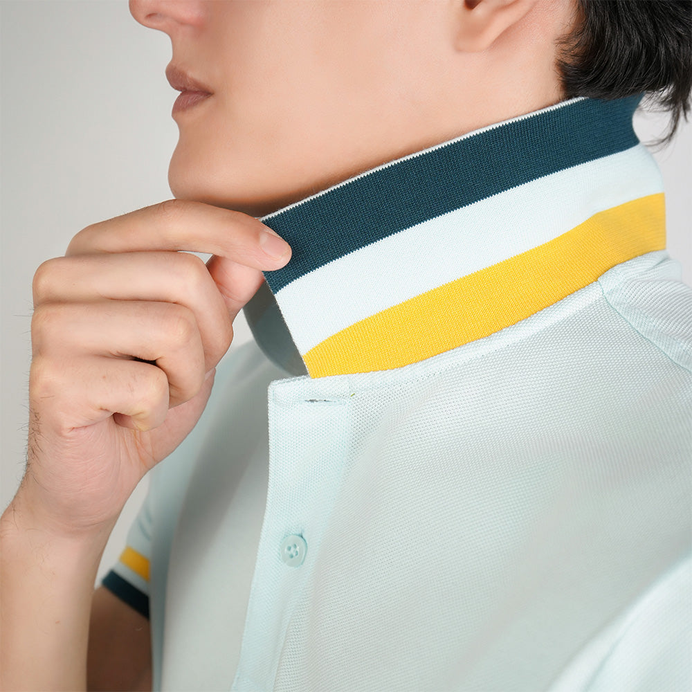Men’s Cotton Slim Performance Polo with Small Lion Embroidery