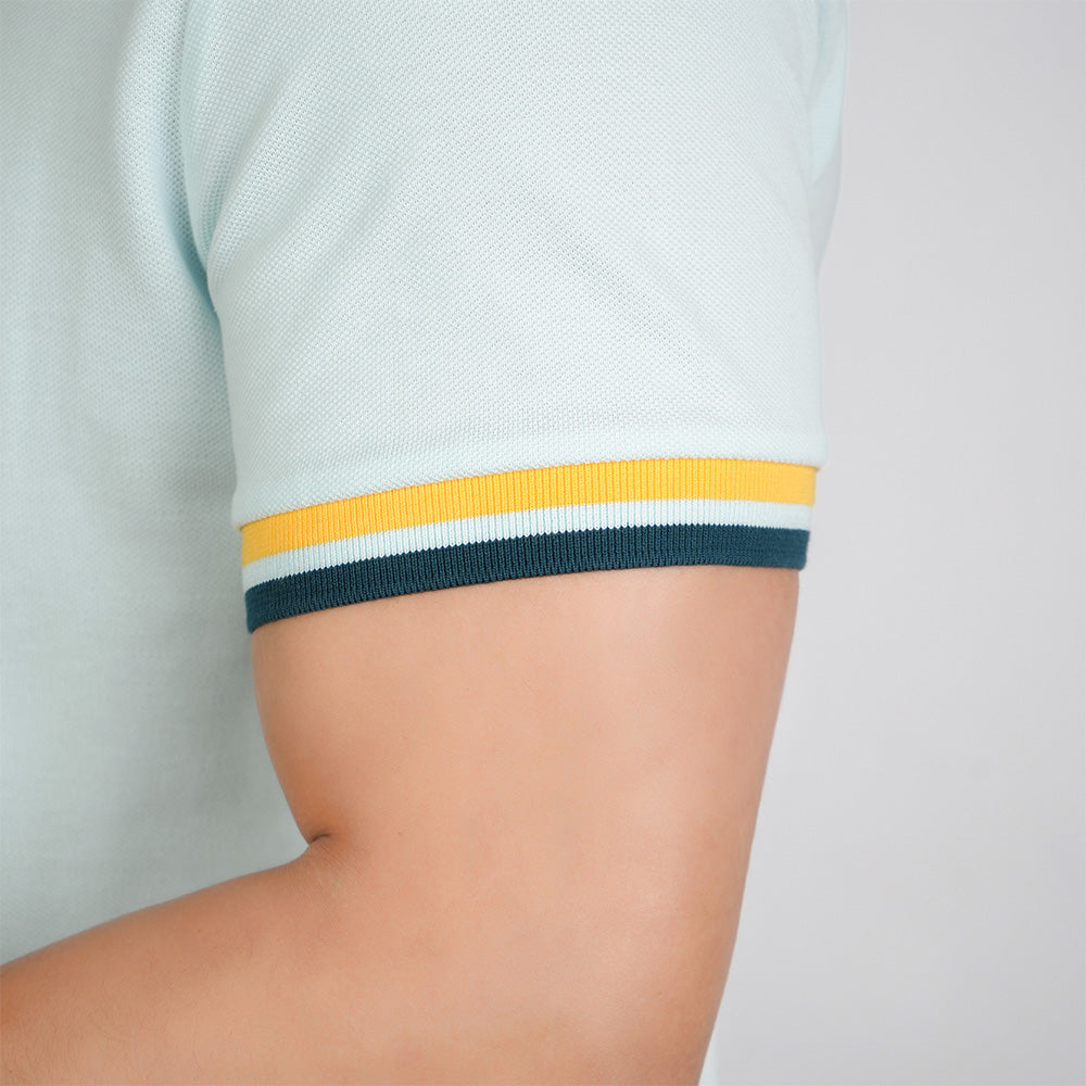 Men’s Cotton Slim Performance Polo with Small Lion Embroidery