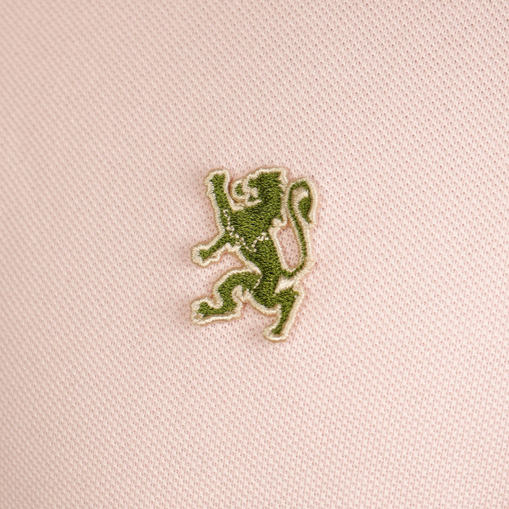 Men’s Cotton Slim Performance Polo with Small Lion Embroidery