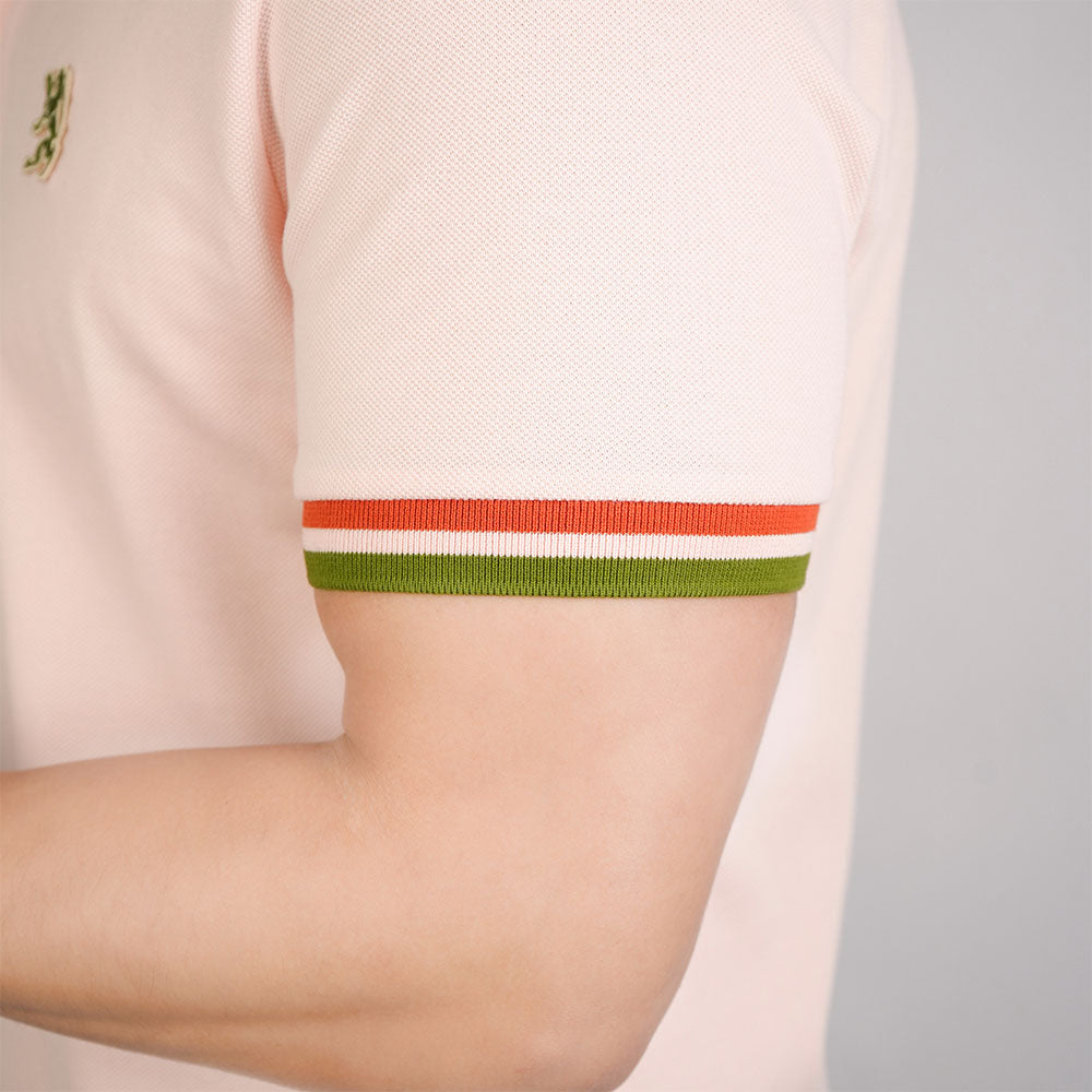 Men’s Cotton Slim Performance Polo with Small Lion Embroidery