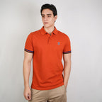 Men’s Cotton Slim Performance Polo with Small Lion Embroidery