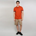 Men’s Cotton Slim Performance Polo with Small Lion Embroidery