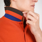 Men’s Cotton Slim Performance Polo with Small Lion Embroidery