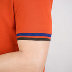 Men’s Cotton Slim Performance Polo with Small Lion Embroidery