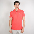 Men’s Cotton Slim Performance Polo with Small Lion Embroidery